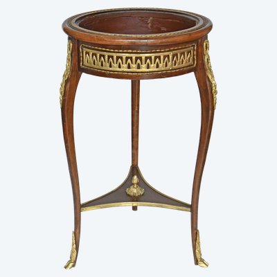 Louis XV style planter with marquetry and gilt bronze ornamentation