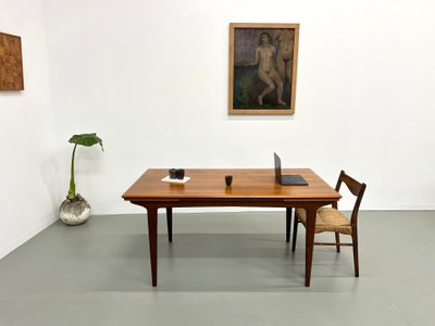 Scandinavian teak dining table, extendable