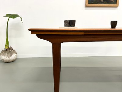 Scandinavian teak dining table, extendable