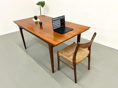 Scandinavian teak dining table, extendable