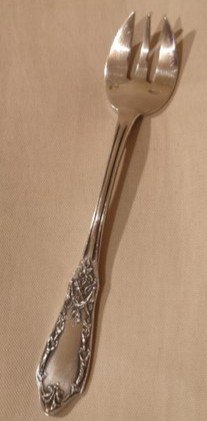 12 silver-plated empire-style oyster forks