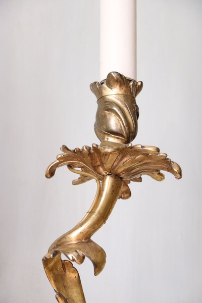 Pair of Louis XV gilt bronze wall lights