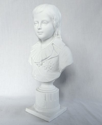 The Dauphin Louis XVII, royalist bust in porcelain biscuit - 32cm