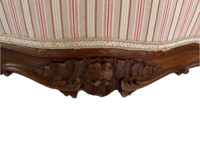 Pair of Louis XV style chairs in carved walnut – 19th century