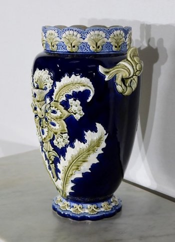  Important Earthenware Vase, Faïencerie de Fives Lille - Early XXth century