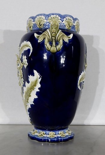  Important Earthenware Vase, Faïencerie de Fives Lille - Early XXth century