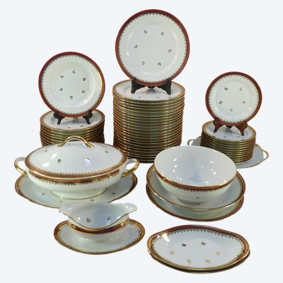 LIMOGES France porcelain table service