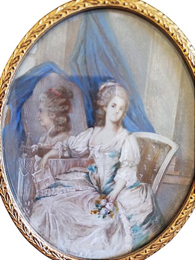 Marie-Antoinette miniature fin XIXe