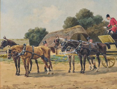 Charles Fernand de CONDAMY, Attelage partant pour la chasse à courre