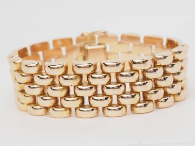 Roségoldenes Reiskorn-Mesh-Armband