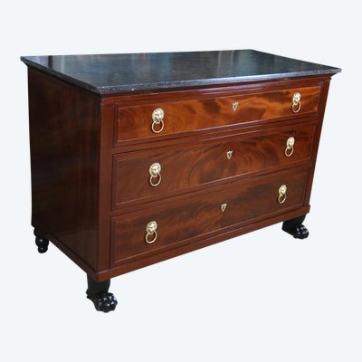 Commode Empire en acajou