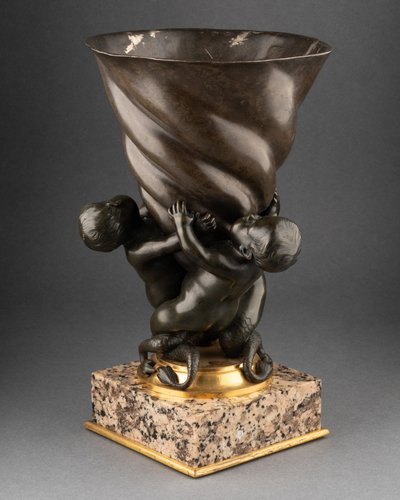 Vaso in bronzo firmato Henry Dasson (1825-1896) e datato 1891