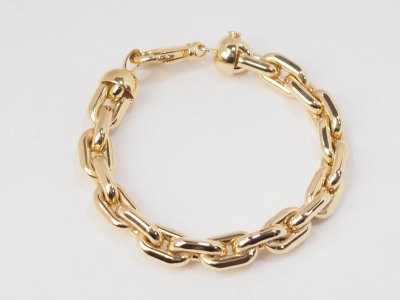 Bracciale a catena in oro giallo e diamanti