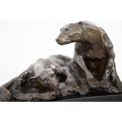 Ours Polaires – Bronze de Marcel Début (1865–1933), Influence Art Déco