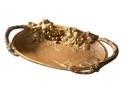 Gilded bronze pocket emptier, A. BOUNY, Art Nouveau