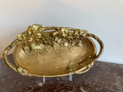 Gilded bronze pocket emptier, A. BOUNY, Art Nouveau