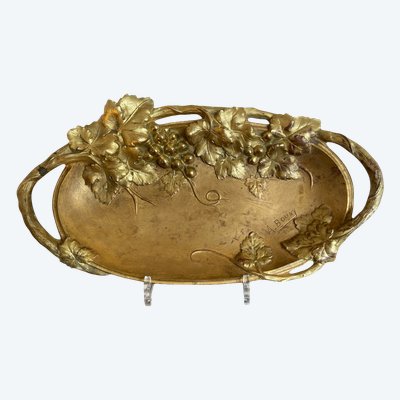 Gilded bronze pocket emptier, A. BOUNY, Art Nouveau