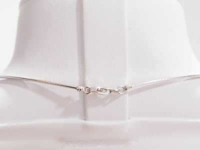 Omega necklace in white gold