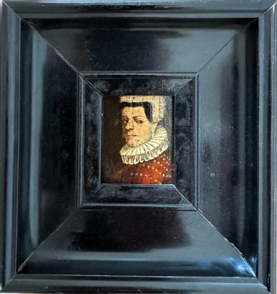 Small portrait on copper, 17th or 18th century