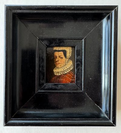 Small portrait on copper, 17th or 18th century