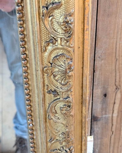 Trumeau in legno dorato in stile Luigi XIV