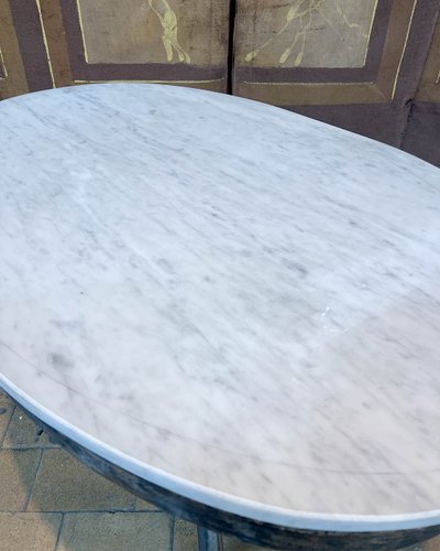 Set of 20 Thonet marble tables