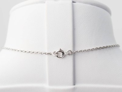 Collana a cuore in oro bianco e diamanti