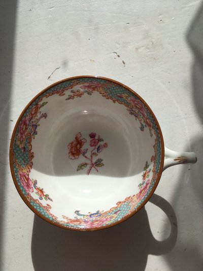 Cauldon Porzellan-Teetasse mit Minton-Design 