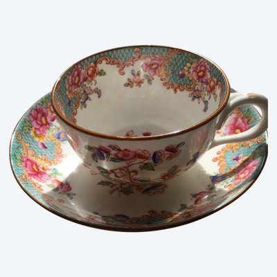 Cauldon Porzellan-Teetasse mit Minton-Design 