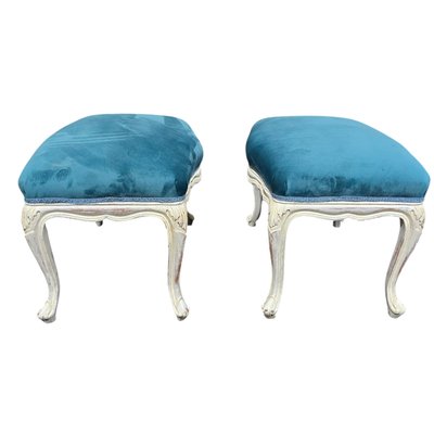 Pair of Liberty shabby chic stools