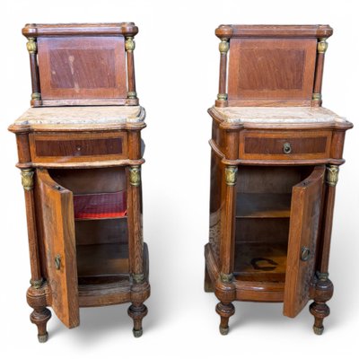 Pair of inlaid bedside tables