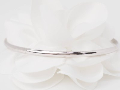 White gold half bangle bracelet