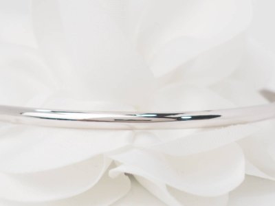 White gold half bangle bracelet