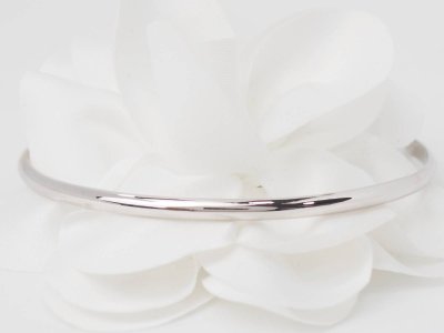 White gold half bangle bracelet