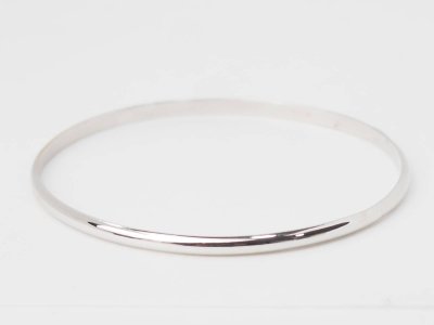 White gold half bangle bracelet