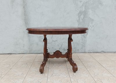 Napoleon III walnut gueridon table