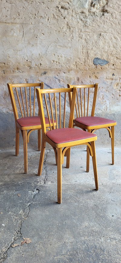 Chaises & tabouret Baumann 1950's