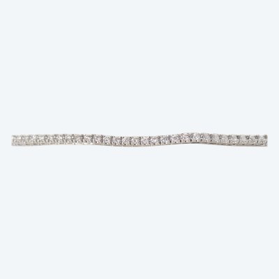 Bracciale fiume in oro bianco e diamanti da 1 carato