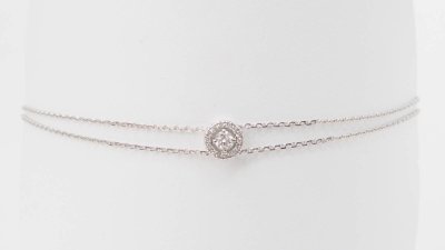 Bracelet en or gris et diamants