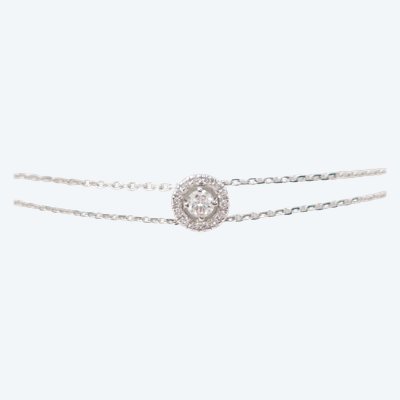 Bracelet en or gris et diamants