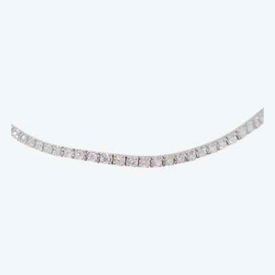 Luxury river bracelet in white gold and 2.04ct diamonds