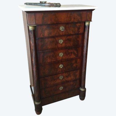 Empire Mahogany Weekly Chest, 19th Century