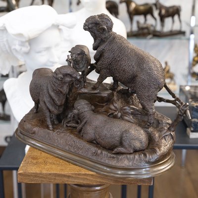 Scultura - Famiglia Merino, Jules Moigniez (1835 – 1894) - Bronzo