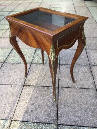 A Small Flat Marquetry Display Case, Napoleon III Period