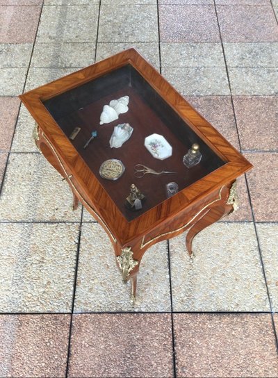 A Small Flat Marquetry Display Case, Napoleon III Period