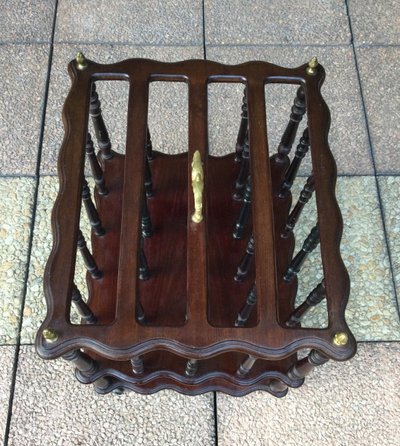 Napoleon III period mahogany magazine rack