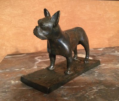 Bouledogue  français en bronze