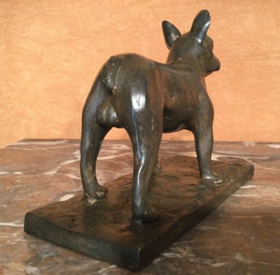 Bouledogue  français en bronze