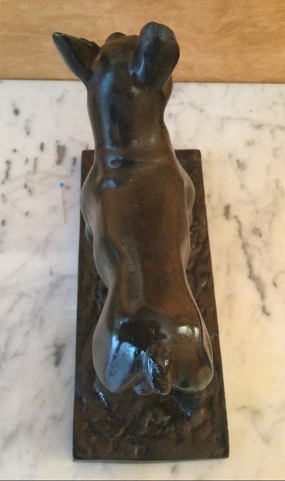 Bouledogue  français en bronze