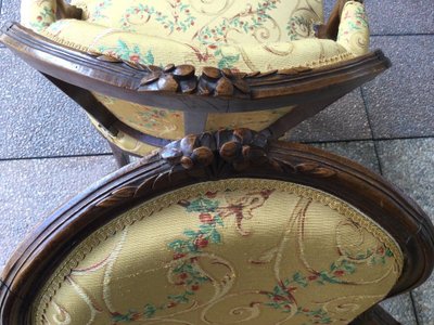 Pair of Louis XV armchairs, 18th century